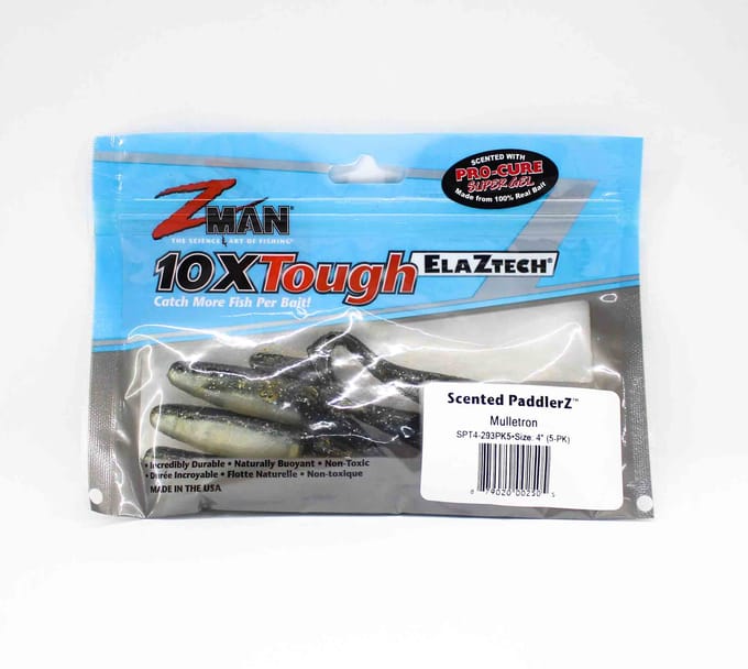 Zman Soft Lure Geurende PaddlerZ 4 Inch 5/Pack Mulletron (2505)