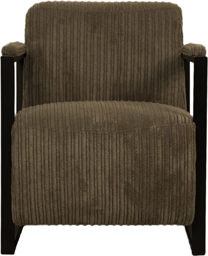 Bolt Edge Luxe Fauteuil - Bruin - Loungestoel met hoofdkussen - Modern ontwerp