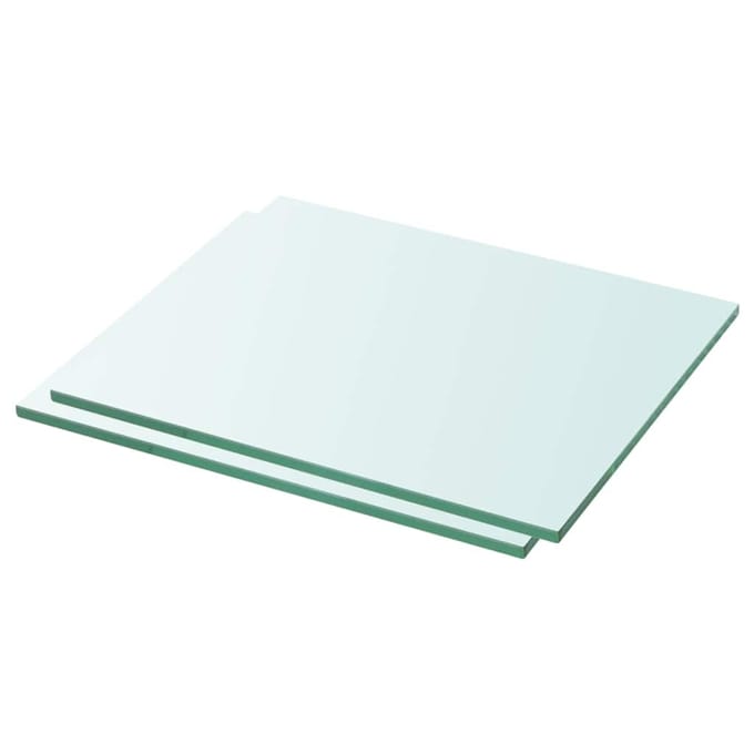 vidaXL Schappen 2 st 30x20 cm glas transparant