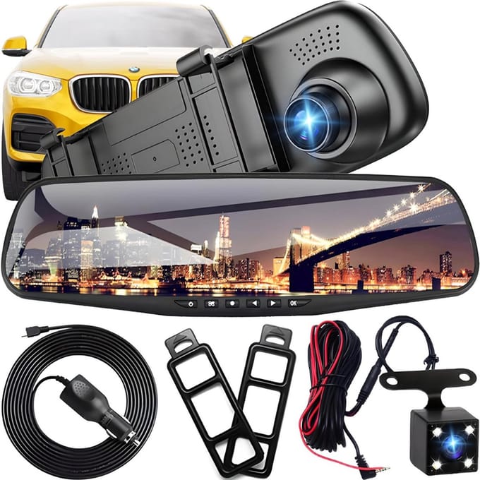 MKSS® Achteruitrijcamera - Dashcam - Parkeersensoren Parkeerhulp - Zwart