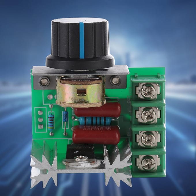 AC 220V 2000W Thyristor Motor Snelheidsregeling Instelbare Vermogensregelaar voor Temperatuur