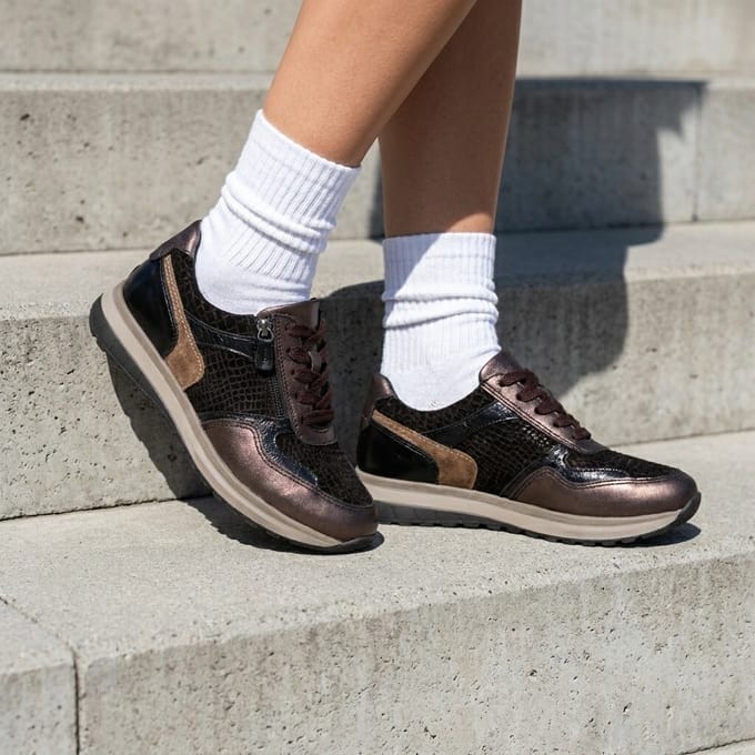 Feyn Sneakers K-Leest beige Leer - Maat 39