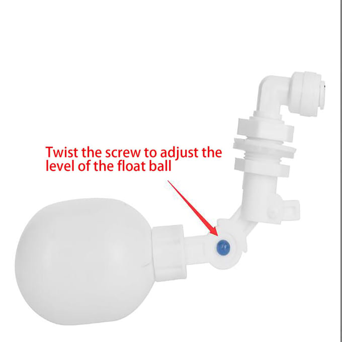 Mini Plastic Instelbare Vlotterkraan Voor Aquarium RO DI Omgekeerde Osmose Systeem white