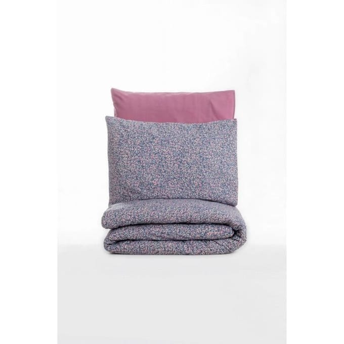 Parure de lit - 1 housse de couette 220 x 240 cm + 2 taies d'oreiller 60 x 60 cm - 100% coton renforcé - Rose