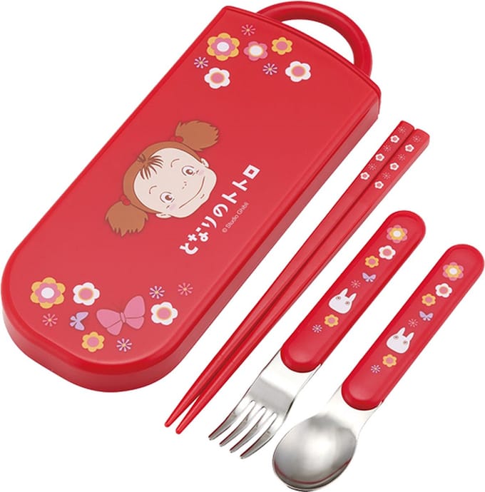 Ghibli - My Neighbor Totoro - Set Eetstokjes Lepel Vork Mei Rood