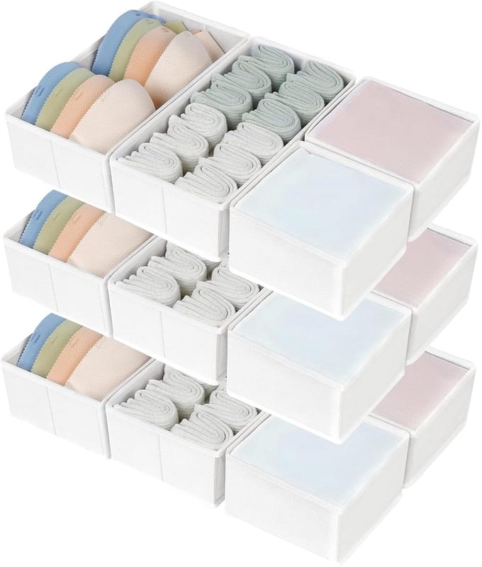 Lade-organizer - multifunctioneel - set van 12 - non-woven stof