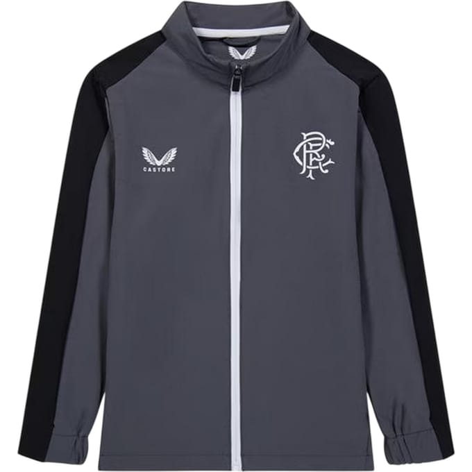 Castore Dames Rangers FC Mock Neck Relaxed Fit Trainingsjack (Iron Gate)