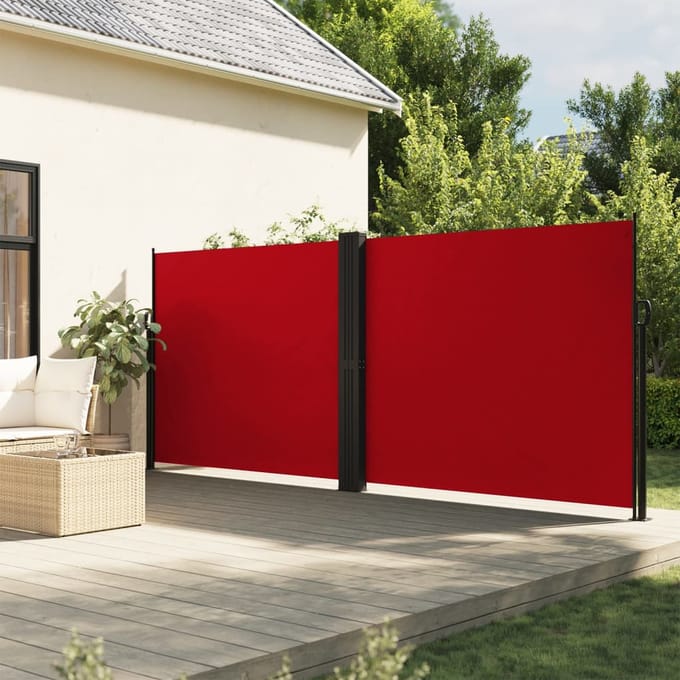 vidaXL - Windscherm - uittrekbaar - 180x1200 - cm - rood