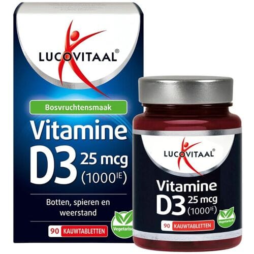 Lucovitaal Vitamine D3 25 mcg (1000 IE) 90 kauwtabletten