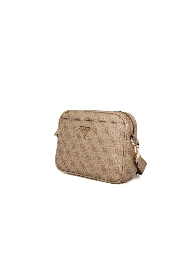 GUESS Schoudertas Meridian II Camera Bag Latte Logo Lichtbruin