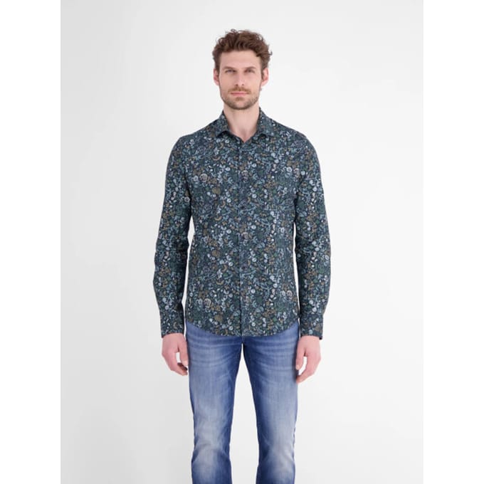 Lerros - Heren Overhemd - 2681380 - 448 Storm Blue