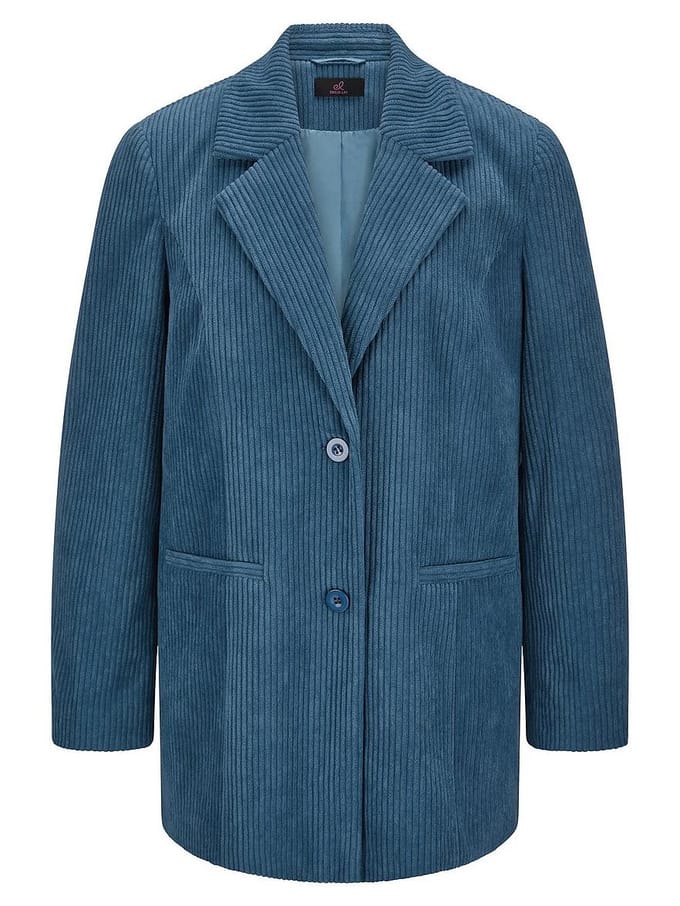 Cordblazer reverskraag Van Emilia Lay blauw