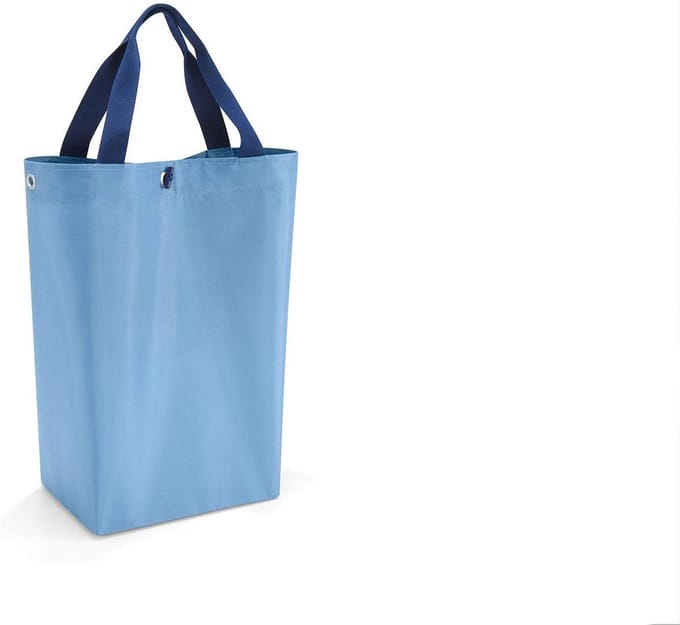 Grote Omslagtas Denim Blauw Reisartikelen Opslag