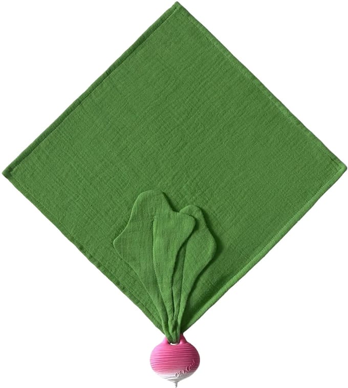 Oli & Carol Knuffeldoekje - Ramona The Radish - Roze/Wit