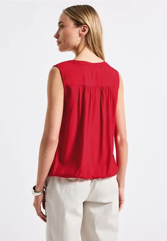 Blousetop in effen kleur