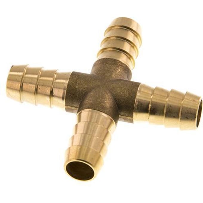 13 mm Messing Kruis-Slangkoppeling