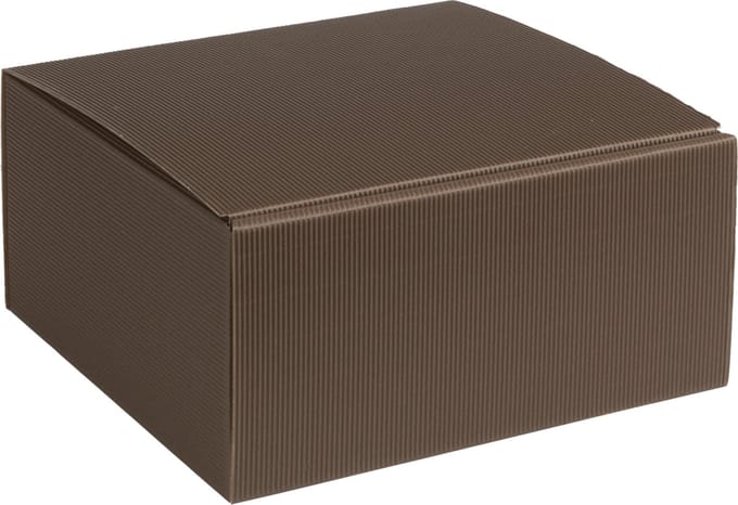 Geschenkdoos ribbelkarton 30x30x11cm BRUIN (35 stuks)