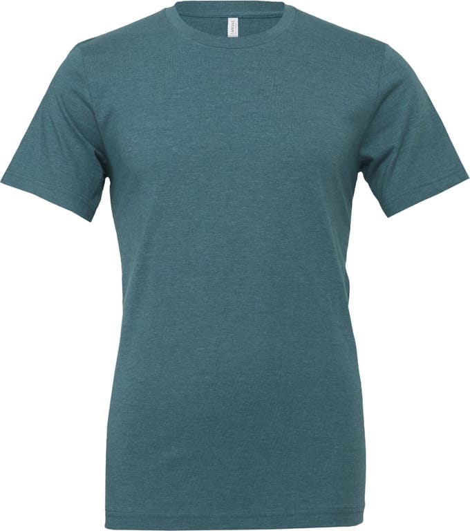 Bella+Canvas Unisex Heather CVC Short Sleeve Tee CV3001CVC - Heather Deep Teal - M