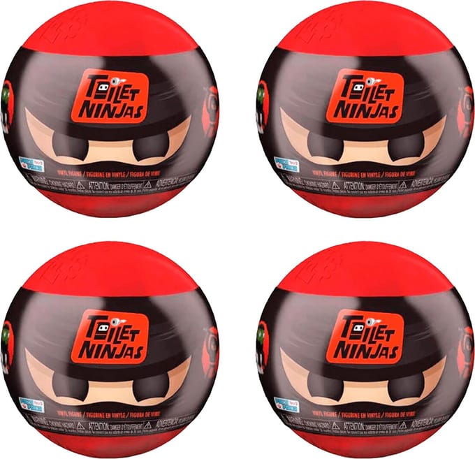 Funko Paka Paka Toilet Ninja's 4-Pack – Mystery Capsules – Blind Box Verzamelfiguren