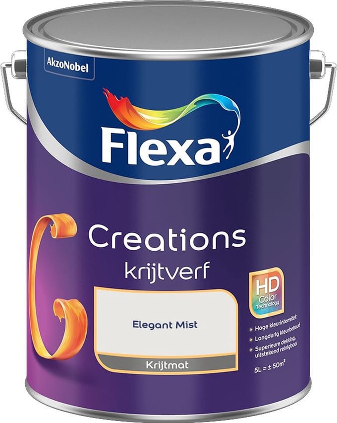 Flexa - Creations Muurverf Krijt - Elegant Mist - Mengverf - 5 L