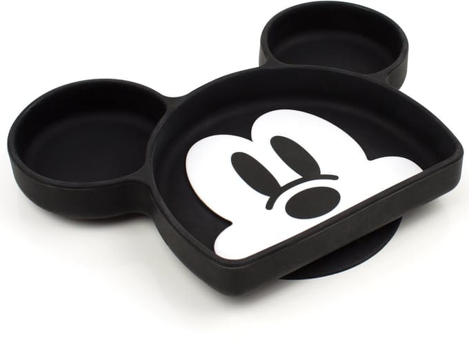 Bumkins - Silicone Grip Dish | Siliconen vakjesbord met Zuignap - Disney Mickey Mouse