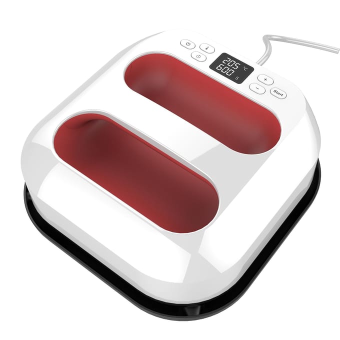 Handheld hittepersmachine 9  x 9   ijzeren pers Snelle opwarming Instelbare temperatuur en timer Auto R-AU