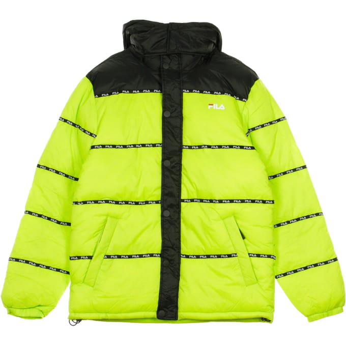 Tatsuji Puff Jacket donsjack voor heren Acid Lime/zwart