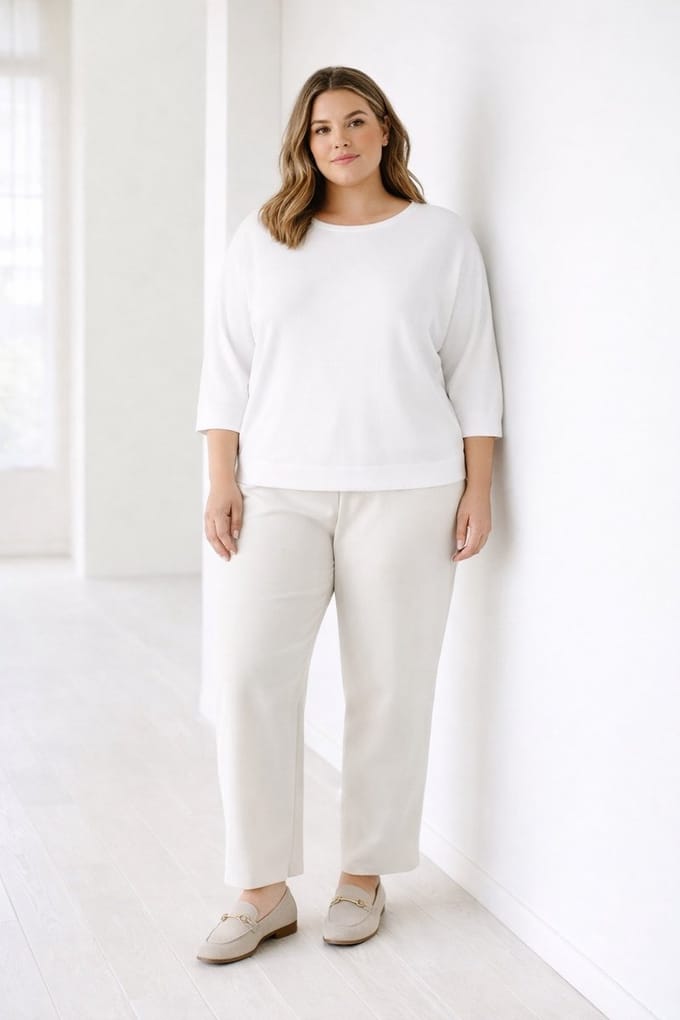 YEST CURVE Valentina Essential - Off White - maat X-0(44)