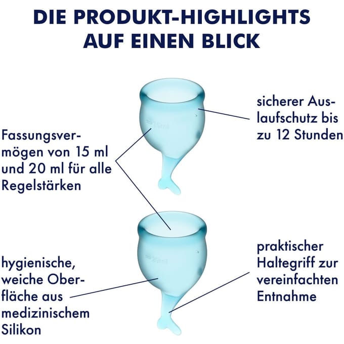Satisfyer 'Feel Secure - Menstrual Cup Set', 15 & 20 ml