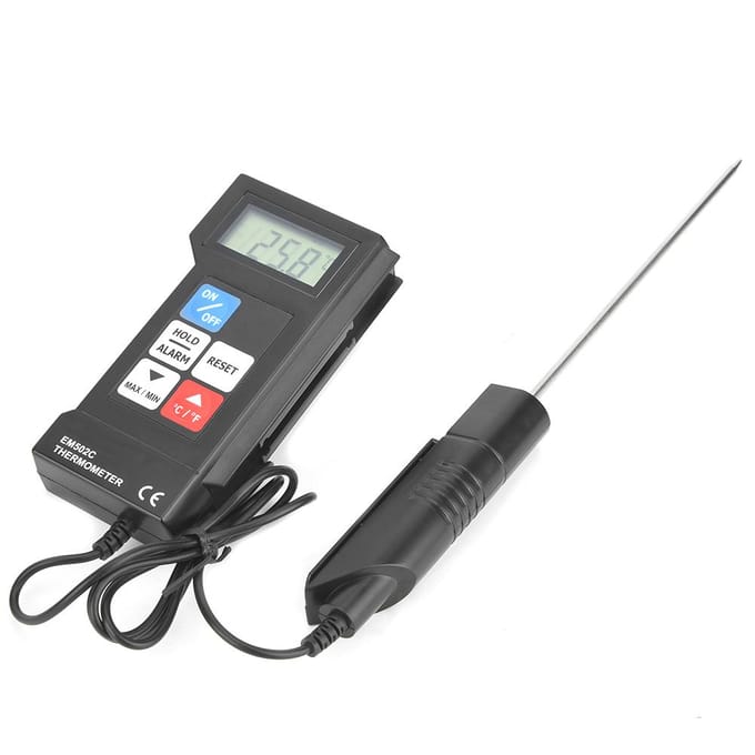 EM502C Professionele Digitale Elektronische Thermometer Voedselthermometer Met Sonde wit
