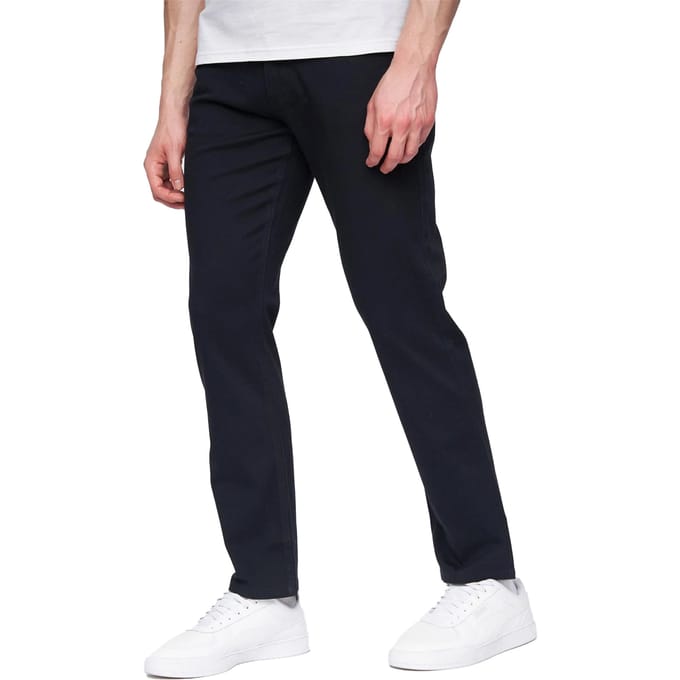 Henleys Heren Visit Chinos (Zwart)