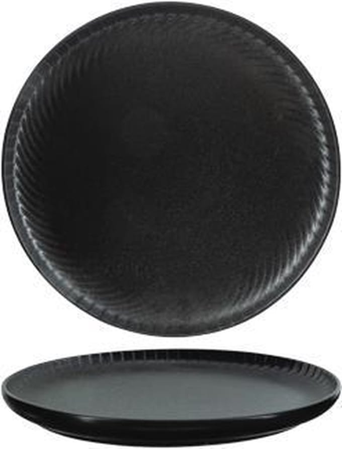 Cosy&Trendy Dakota Black dinerbord - Ø 26,5 cm - Set-4