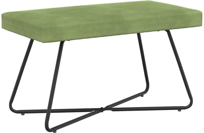 vidaXL - Bank - Lichtgroen - 80 - x - 40 - x - 45 - cm - fluweel