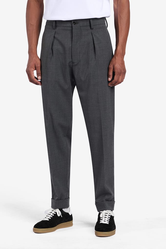 No Label Southwick Washable Wool-stretch Dark Grey Taglia: 52 | Pantaloni Outlet | Uomo | Grigio