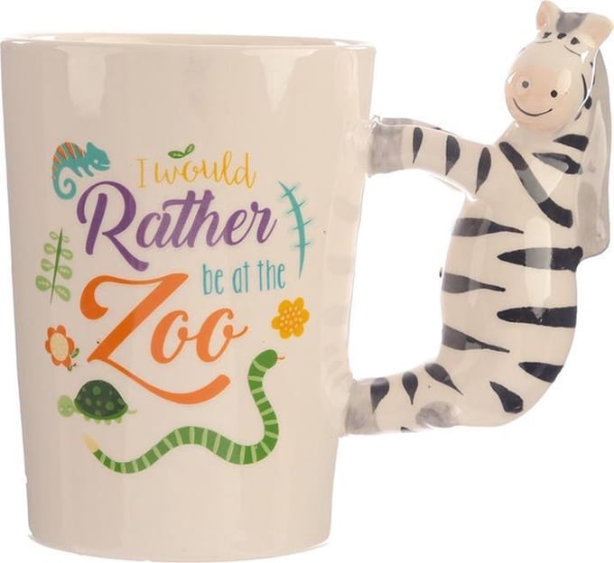 Beker met zebra handvat