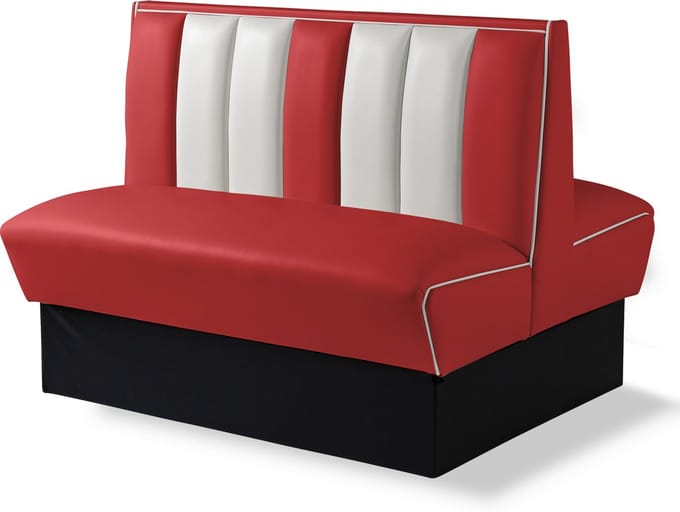Bel Air Dinerbank Double Booth HW-120DB Rood