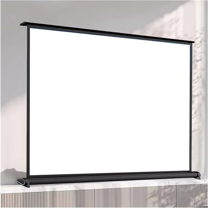 Projectiescherm Draagbaar - Presentatiescherm - Presenteren en Films Kijken - Lichtgewicht Aluminium Frame - 50 inch - Wit