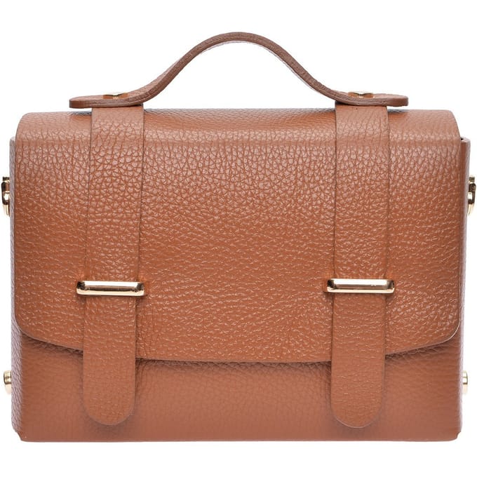 Luisa Vannini Brown Rundleer Tas