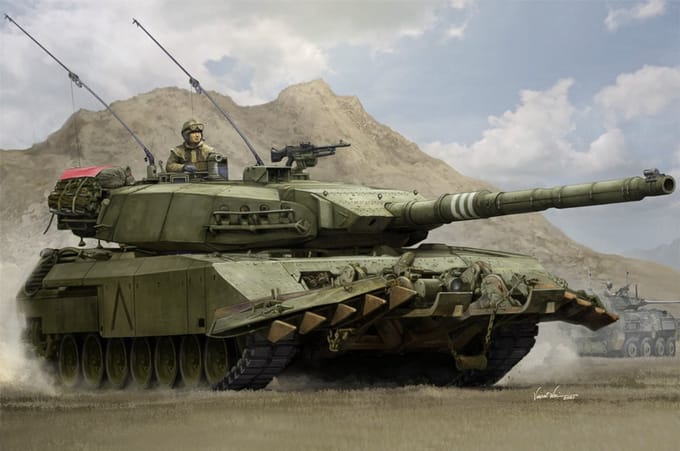 HobbyBoss Modelbouwpakket Militaire voertuigen - 84557 Leopard C2 MEXAS with TWMP Tank Plastic - 1:35 - Modelbouw