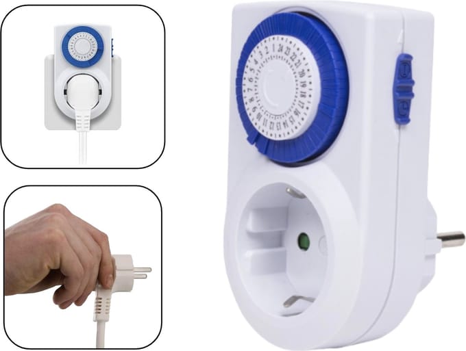 PD® Tijdschakelaar Stopcontact - Schakelklok - Compact - Analoog