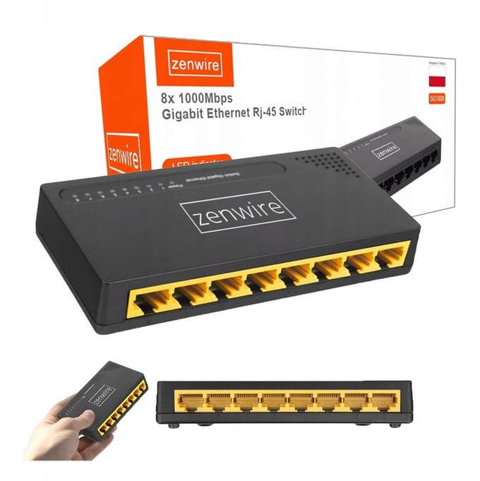 Zenwire SG1008 Gigabit Ethernet Switch - 8 Poorten - 1000 Mbps