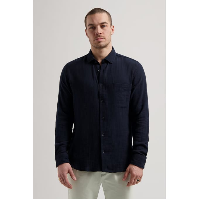Dstrezzed Ds-axton Shirt Dk. Navy Größe: S | Casual hemden Outlet | Herren | Blau