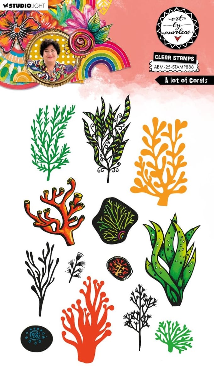 Clear stamp A lot of corals - ABM 25 collection nr. 888
