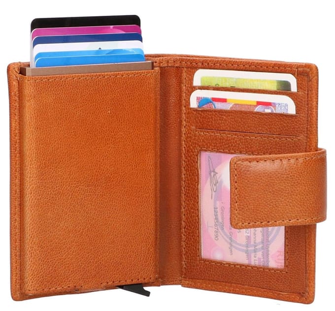 Figuretta Premium Unisex Creditcardhouder Cognac