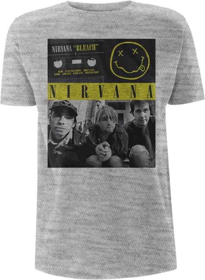 Nirvana - Bleach Cassettes Heren T-shirt - 2XL - Grijs