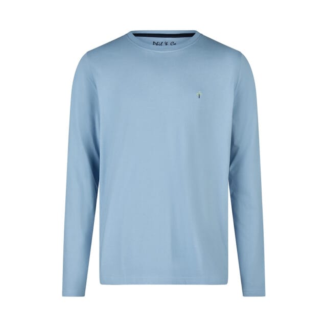 Phil & Co Heren Lange Pyjama Set Blauw - Maat L