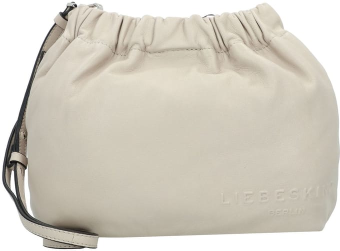LIEBESKIND BERLIN Leren Schoudertas Ruffle Sheep Natural Cloud Hobo Bag Milk Crème