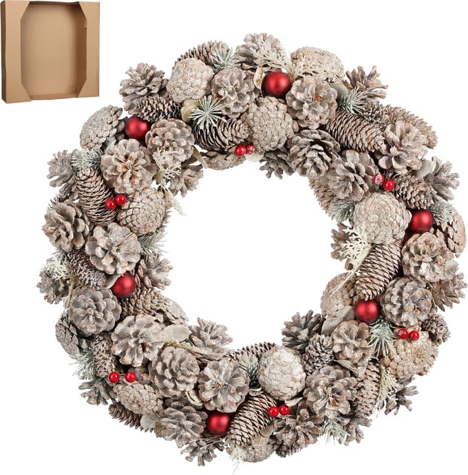 House of Seasons Kerstkrans - Ø50 cm - Wit