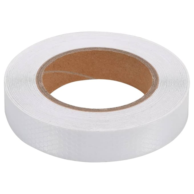 vidaXL - Reflecterende - tape - 2,5 - cm - x - 20 - m - PVC - wit