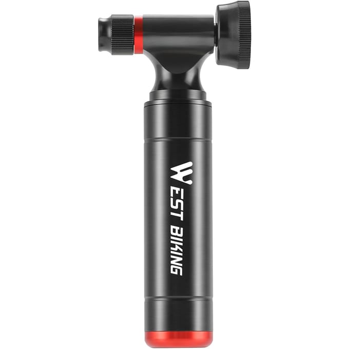 Pompe à CO2 pour vélo en alliage d'aluminium, gonfleur de pneus de vélo, injecteur de CO2 portable pour vélo de route noir